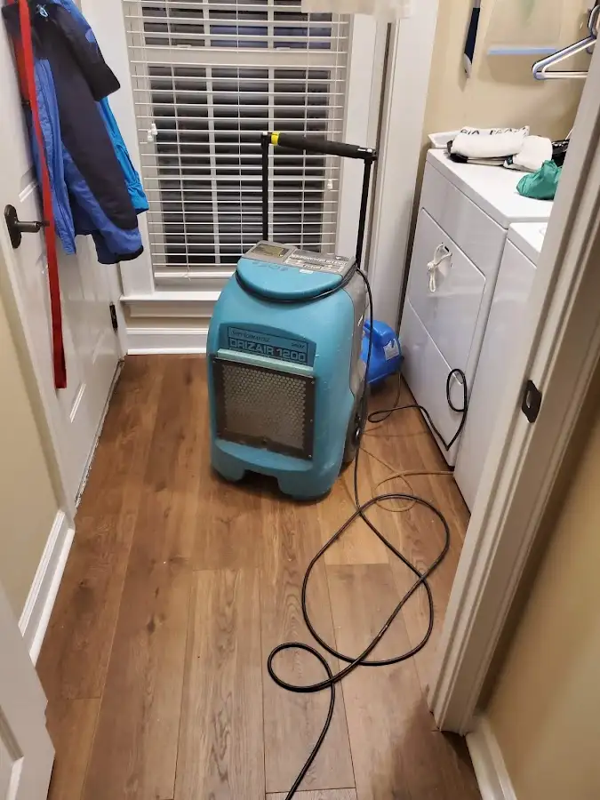 Commercial dehumidifier deployed for Flood Damage Cleanup in Arlington