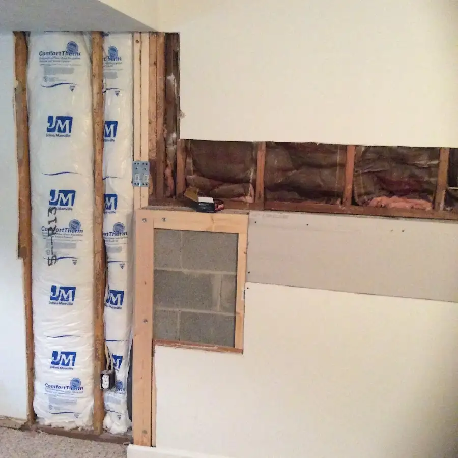 Wall insulation replacement during Odor Removal & Deodorization in Arlington